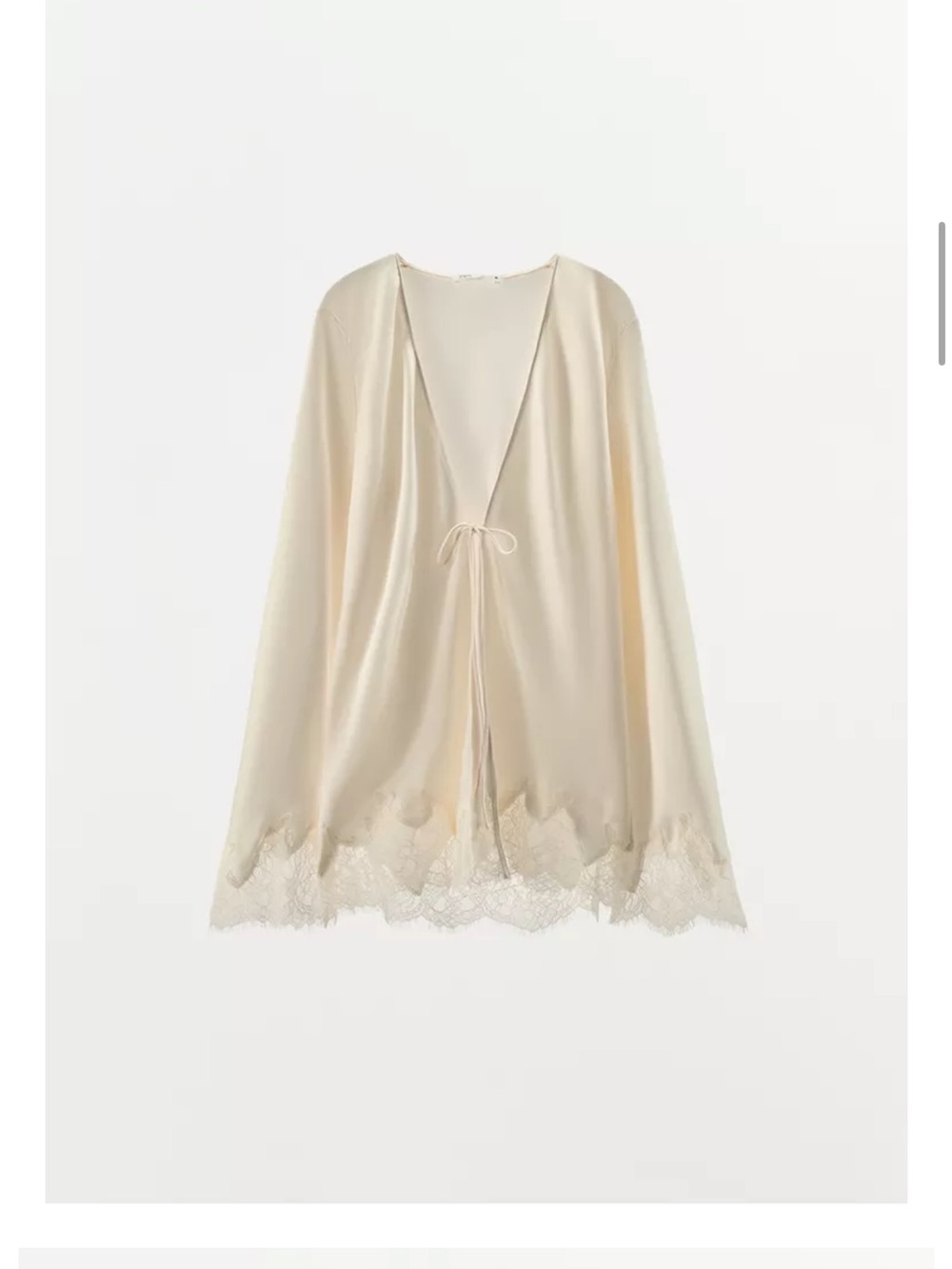 ISO‼️ SATIN EFFECT LACE-UP SHIRT